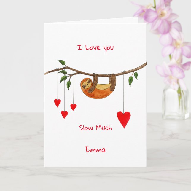 Sengångare Kärlek Alla hjärtans dag kort (Orkide)