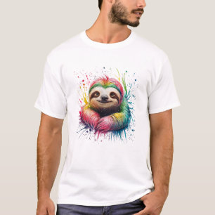 Sengångare Män Kvinna Färgrik Vattenfärg Sengångar T Shirt