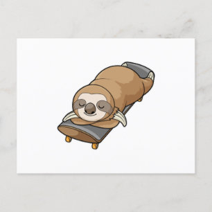 Sengångare som sover med skateboard vykort