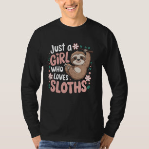 Sengångerska Tjej Söt Djurfantast Söt Treklolik Se T Shirt