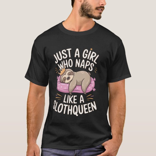 Sengongdrottning Slummer Krona Konst T Shirt (Framsida)