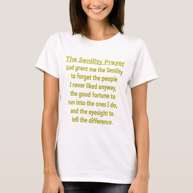 Senilitybön Tee Shirt (Framsida)