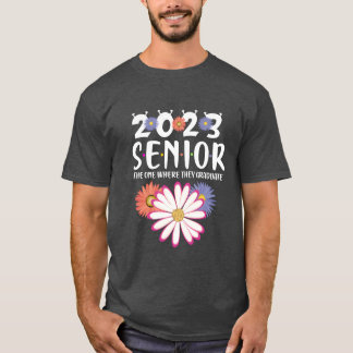 Senior 2023 Graduate kläder vän T Shirt