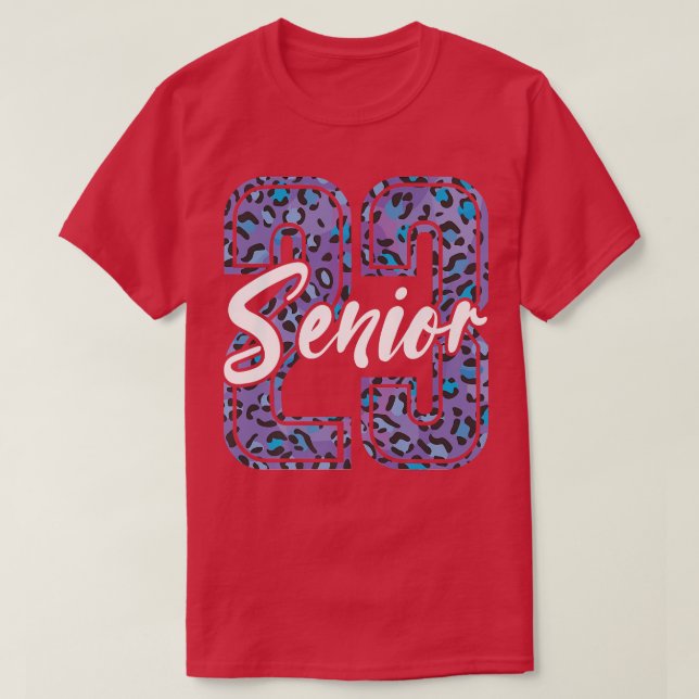 senior 2023 shirt leopard 23 for men women senior  t shirt (Design framsida)
