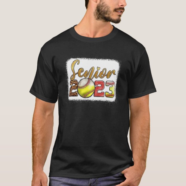 Senior 2023 Soccer Leopard Senior 2023 Soccer T Shirt (Framsida)
