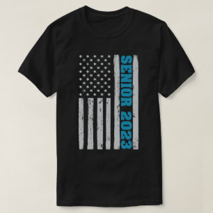 Senior 2023 USA American Flagga Gift T Shirt