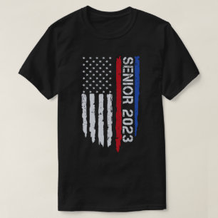 Senior 2023 USA American Flagga Gift T Shirt
