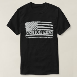 Senior 2023 USA American Flagga Gift T Shirt