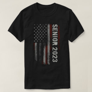 Senior 2023 USA American Flagga Gift T Shirt