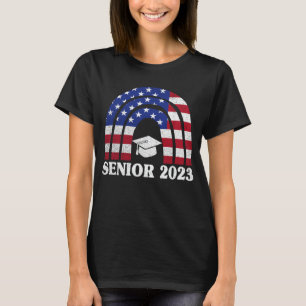 Senior 2023 USA American Flagga Gift T Shirt
