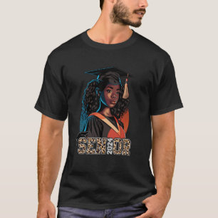 Senior 2024 Black Girl Studenten, 2024 Le T Shirt
