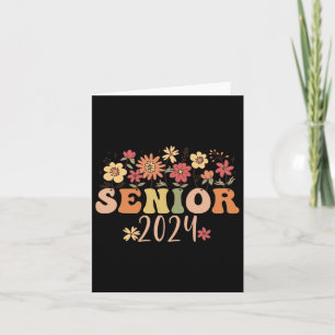 Senior 2024 Groovy Retro Klass 2024 Examen Kort