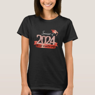 Senior 2024 I Motivational Quote Red Black Party O T Shirt