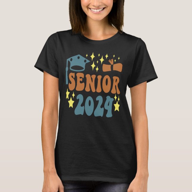 Senior 2024 Studenten T Shirt (Framsida)