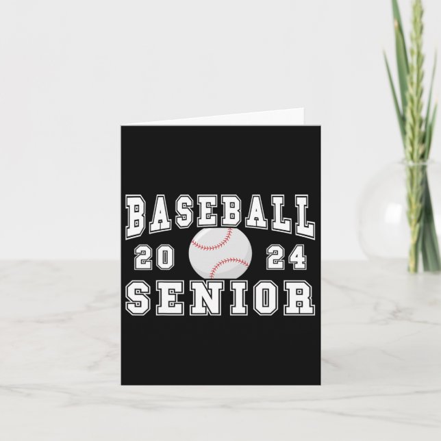 Senior 2024 Studentfest Idea Baseball Senior Kort (Framsida)