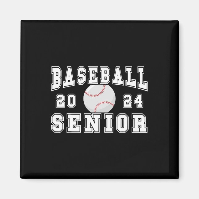 Senior 2024 Studentfest Idea Baseball Senior Magnet (Framsidan)