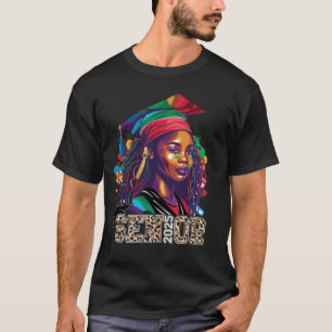 Senior 2025 Black Girl Studenten, 2025 Le T Shirt