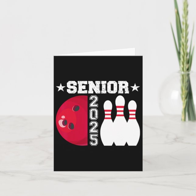Senior 2025 Bowling Player Cl of 2025 Studenten S Kort (Framsida)