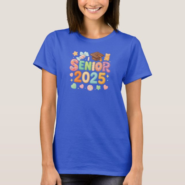 Senior 2025 Candy Shirt – Cute Sweet Graduation Te T (Framsida)