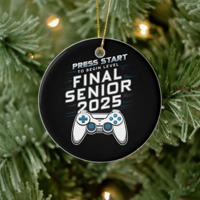 Senior 2025 Class of 2025 Gamer Video Games Julgransprydnad Keramik (Träd)
