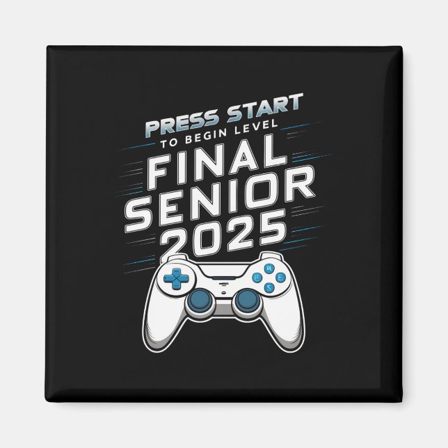 Senior 2025 Klass 2025 Spelare Dataspel Magnet (Framsidan)