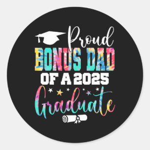 Senior 2025 Proud Bonus-pappa, med en högsta betyg Runt Klistermärke