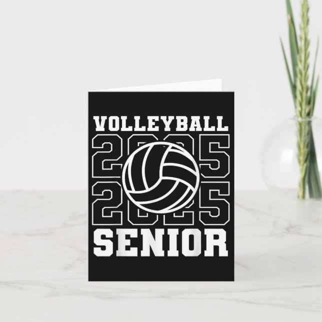 Senior 2025 Volleyball Mamma High School Studenten Kort (Framsida)