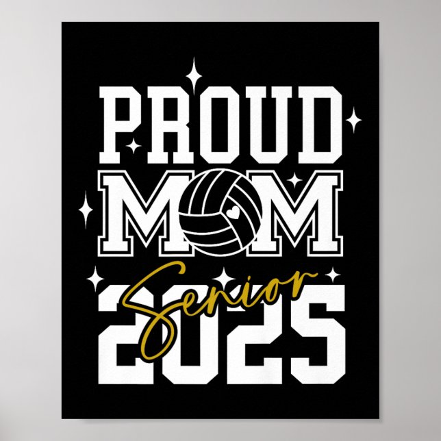 Senior 2025 Volleyball Mamma High School Studenten Poster (Framsidan)