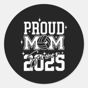 Senior 2025 Volleyball Mamma High School Studenten Runt Klistermärke