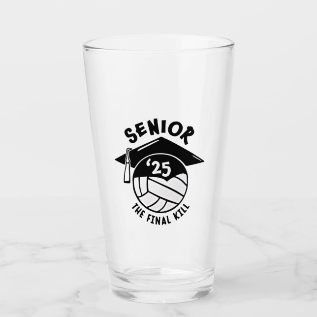 Senior 2025 Volleyball Studenten Glaskopp (Framsida)