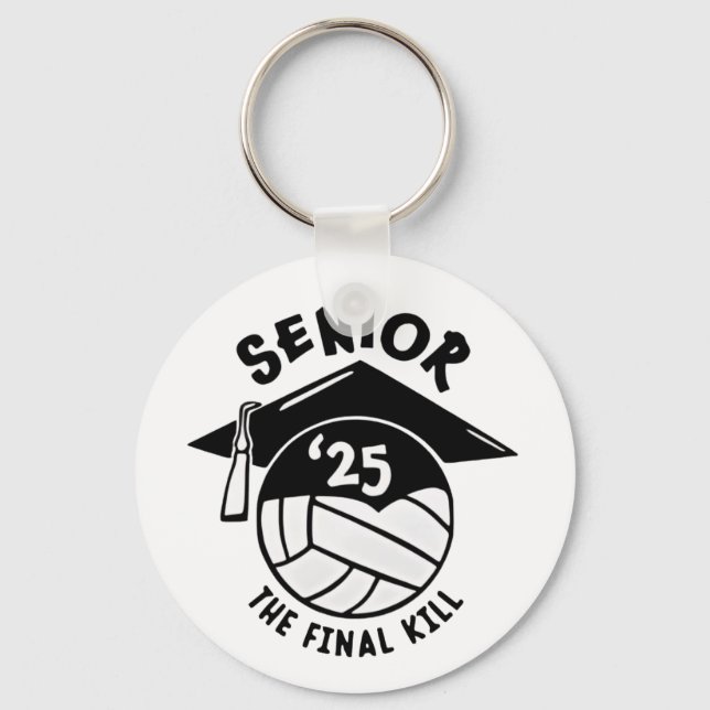 Senior 2025 Volleyball Studenten Nyckelring (Framsida)