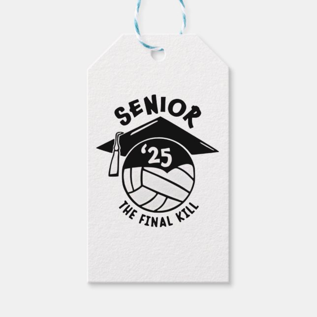 Senior 2025 Volleyball Studenten Presentetikett (Framsidan)