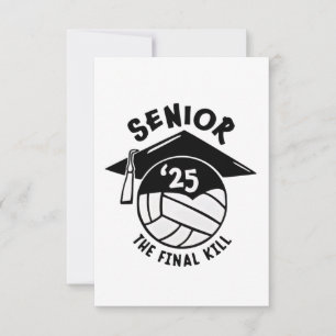 Senior 2025 Volleyball Studenten Tack Kort