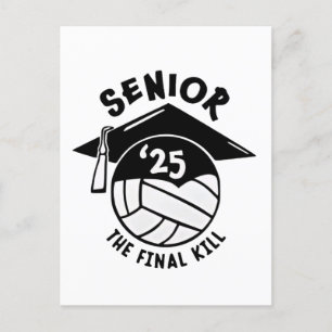 Senior 2025 Volleyboll Examen Inbjudan Vykort