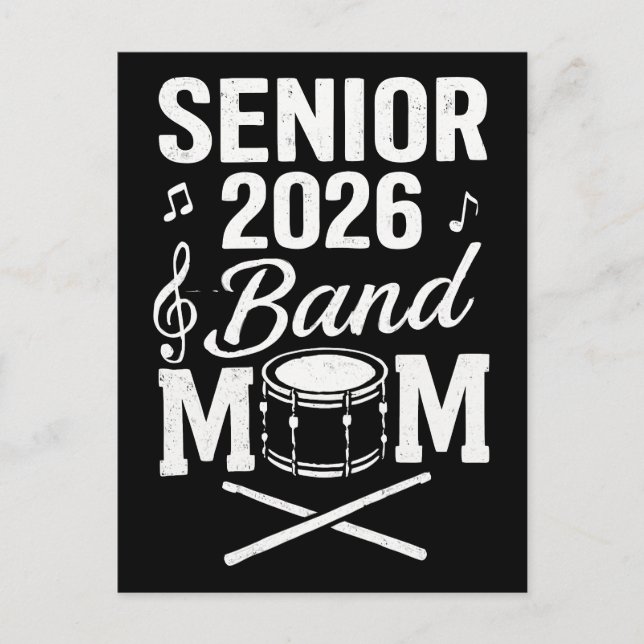 Senior 2026 Band Mamma Vykort (Framsida)
