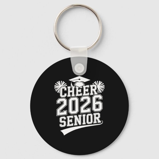 Senior 2026 cheer team mom high school graduation nyckelring (Framsida)