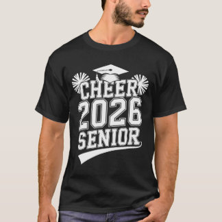 Senior 2026 cheer team mom high school graduation t shirt