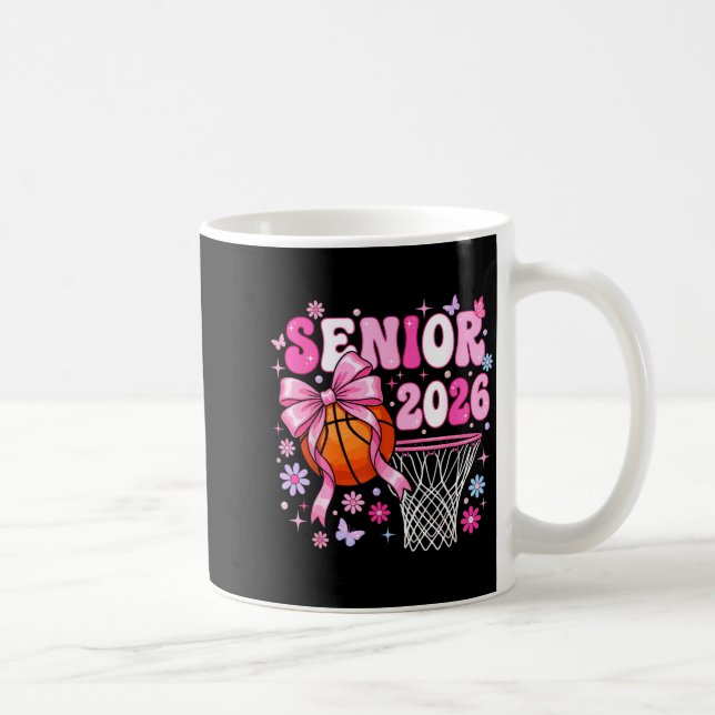 Senior 2026 class of 2026 basketball coquette bow kaffemugg (Höger)