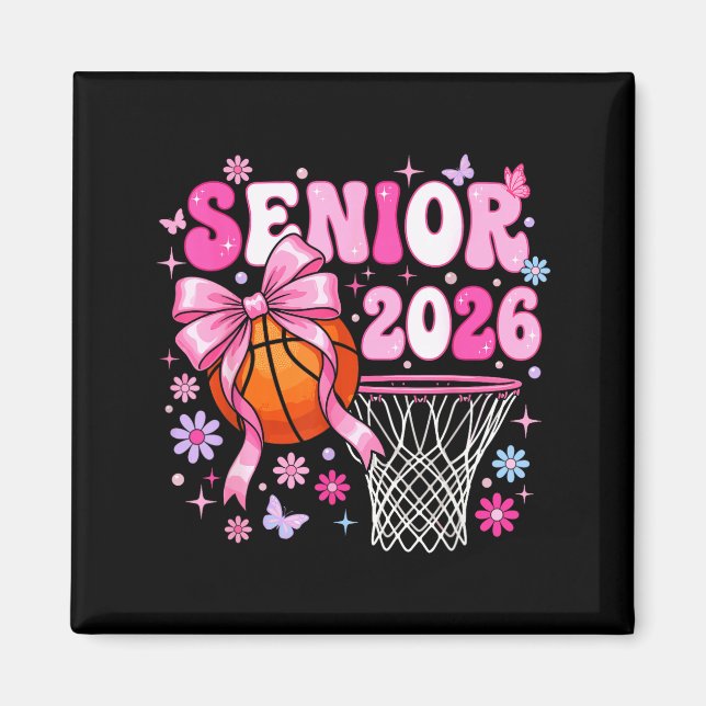 Senior 2026 class of 2026 basketball coquette bow magnet (Framsidan)