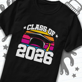 Senior 2026 Class of 2026 Studenten Retro Sunset T Shirt