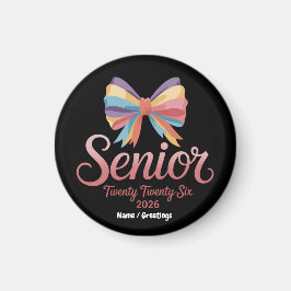 Senior 2026 Cute Rainbow Bow Studenten Coquette Magnet