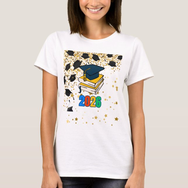 Senior 2026 Examen Grafik - Utbildning  T Shirt (Framsida)