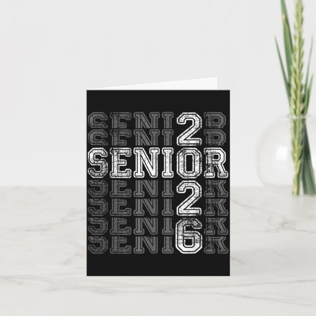 Senior 2026 examenklass 2026 examen män kort (Framsida)