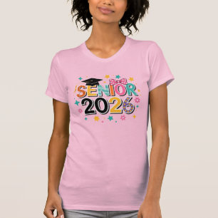 Senior 2026 Färgglad Examen Design T Shirt