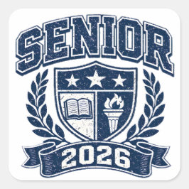 Senior 2026 – Final Year Pride College Fyrkantigt Klistermärke