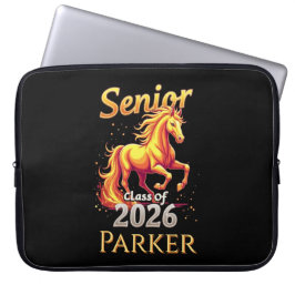 Senior 2026 Fire Horse Chinese Zodiac Personalized Laptop Fodral