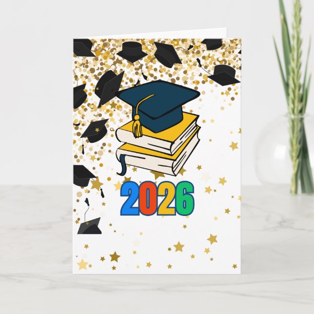 Senior 2026 Graduation Graphic - Educational  Kort (Framsida)