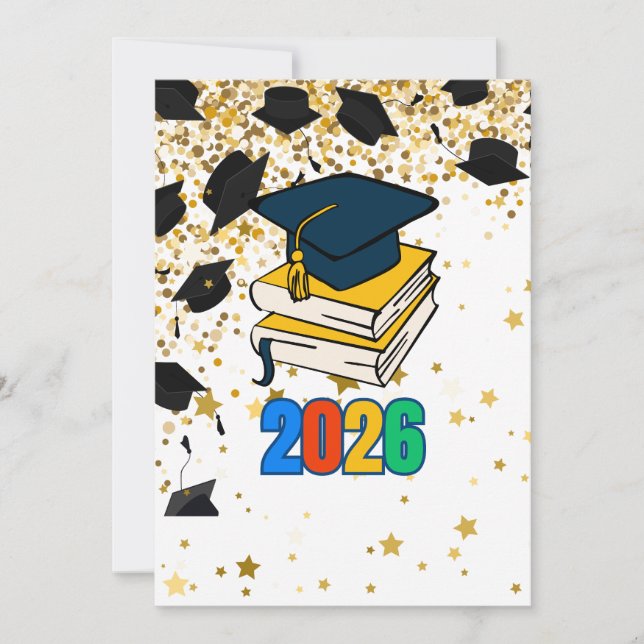 Senior 2026 Graduation Graphic - Educational  Tack Kort (Framsida)