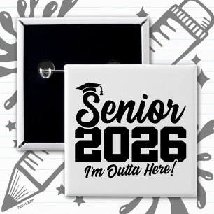 Senior 2026 Jag Är Härifrån Studentikos Citat Knapp