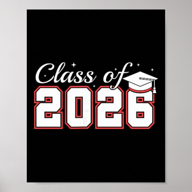 Senior 2026 Klass 2026 Examen 2026 Gymnasium Poster (Framsidan)
